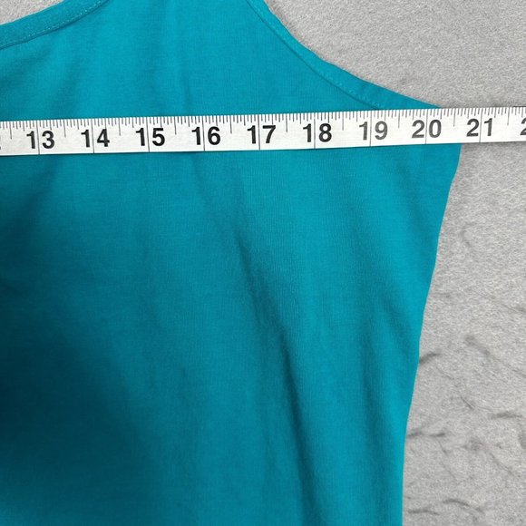 CJ Banks Womens Tank Top Sleeveless Spaghetti Strap Blue Turquoise Size 1X - Picture 4 of 7